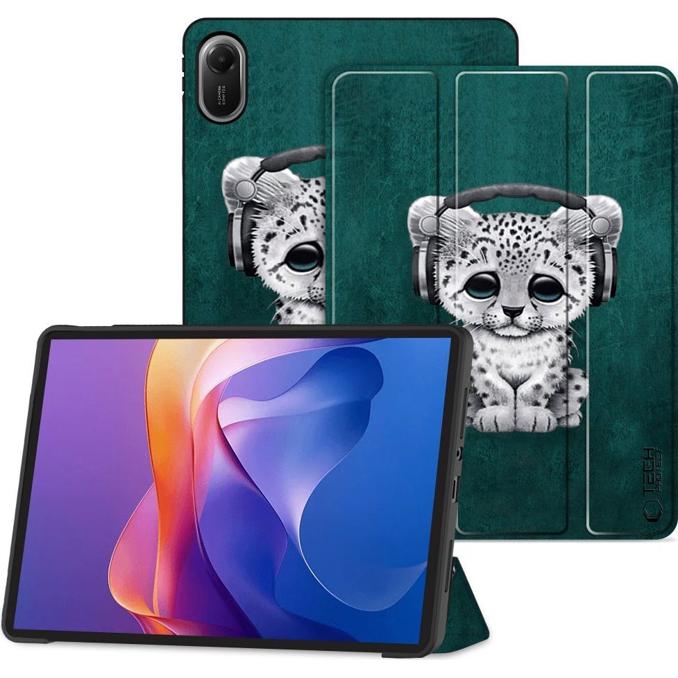 Schutzhülle mit Klappe für Xiaomi Redmi Pad 2, Tech-Protect SmartCase, Grün