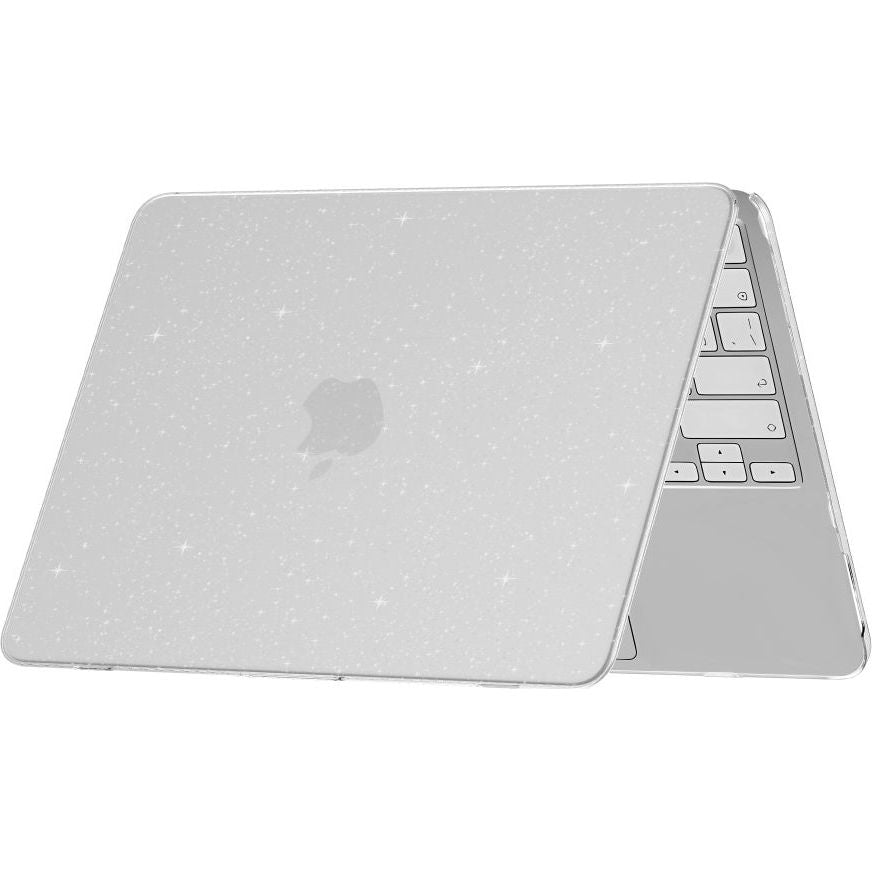 Schutzhülle für MacBook Neo 13" A18 Pro 2026, Tech-Protect SmartShell, Transparent mit Glitzer