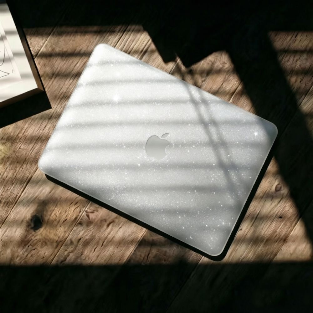 Schutzhülle für MacBook Neo 13" A18 Pro 2026, Tech-Protect SmartShell, Transparent mit Glitzer