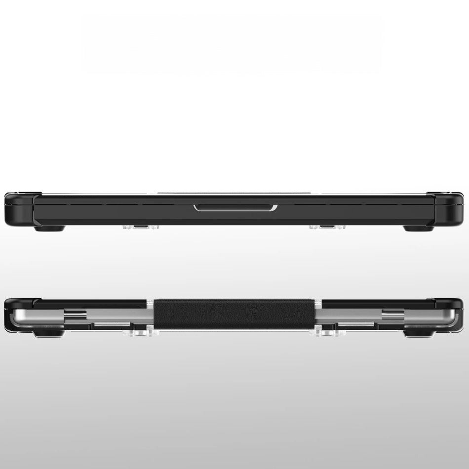 Schutzhülle für MacBook Pro 14" 2021-2026, Tech-Protect SmartShell Pro, Transparent-Schwarz