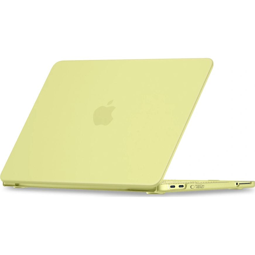 Schutzhülle für MacBook Neo 13 A18 Pro 2026, Tech-Protect Softshell, mattes Durchscheinend-Gelb