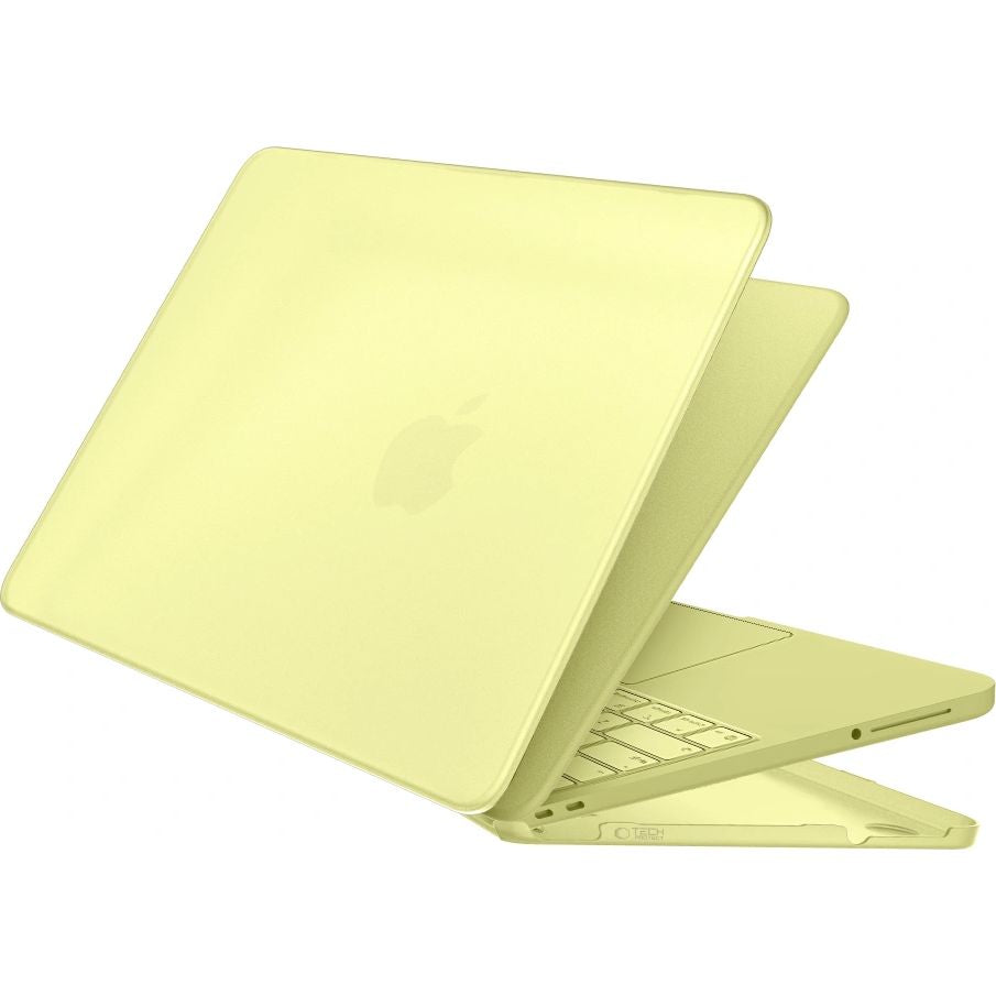 Schutzhülle für MacBook Neo 13 A18 Pro 2026, Tech-Protect Softshell, mattes Durchscheinend-Gelb
