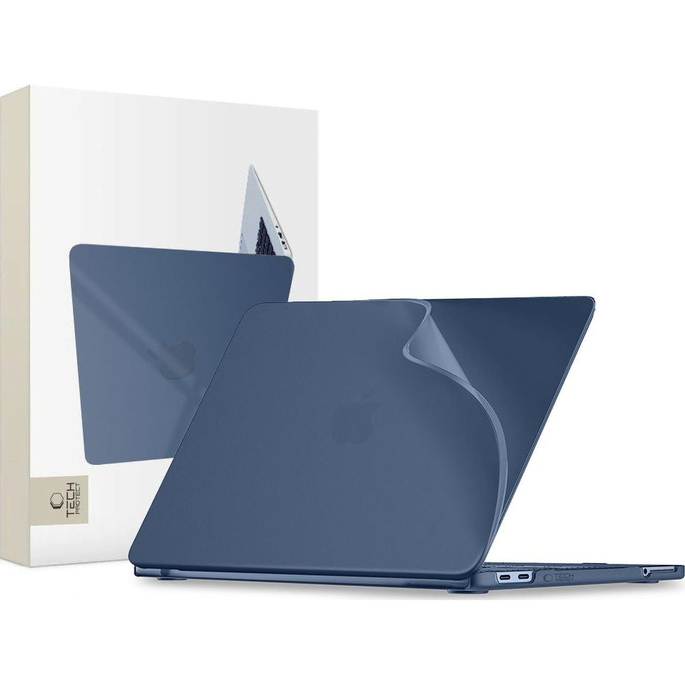 Schutzhülle für MacBook Neo 13" A18 Pro 2026, Tech-Protect Softshell, mattes Durchscheinend-Blau