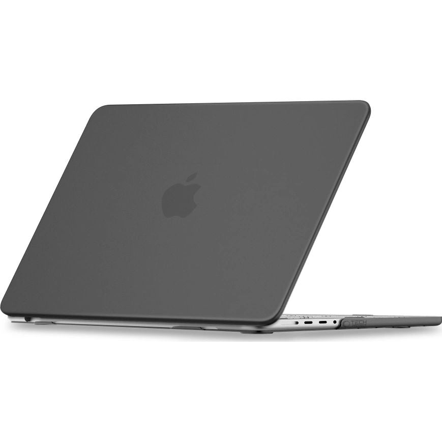 Schutzhülle für MacBook Pro 16" 2021-2026, Tech-Protect Softshell, mattes Durchscheinend-Schwarz