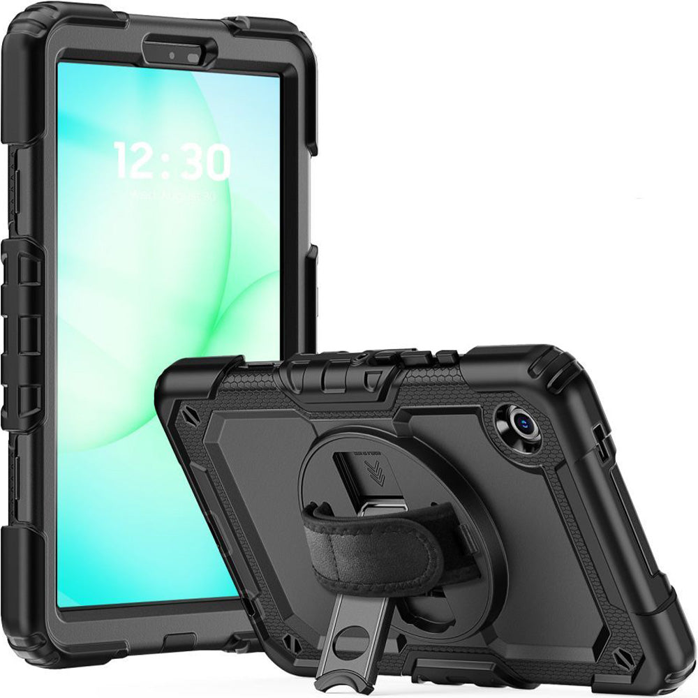 Schutzhülle mit Bildschirmschutz für Galaxy Tab A11 / Tab A9, Tech-Protect Solid, Schwarz