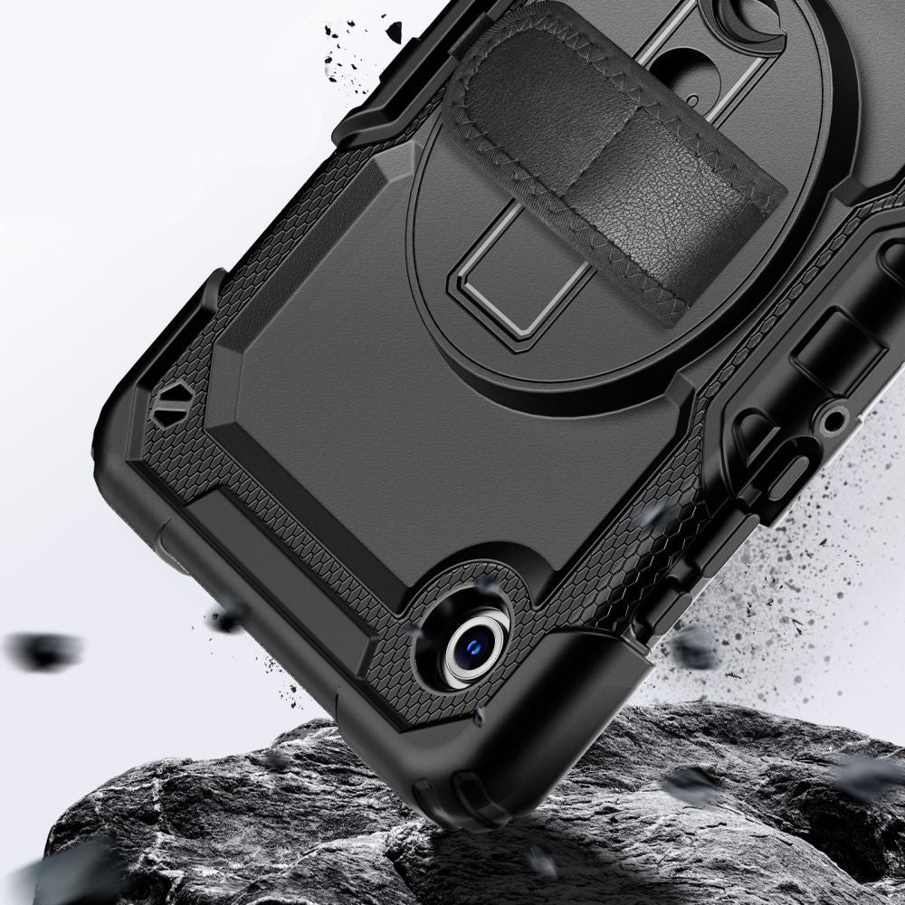 Schutzhülle mit Bildschirmschutz für Galaxy Tab A11 / Tab A9, Tech-Protect Solid, Schwarz