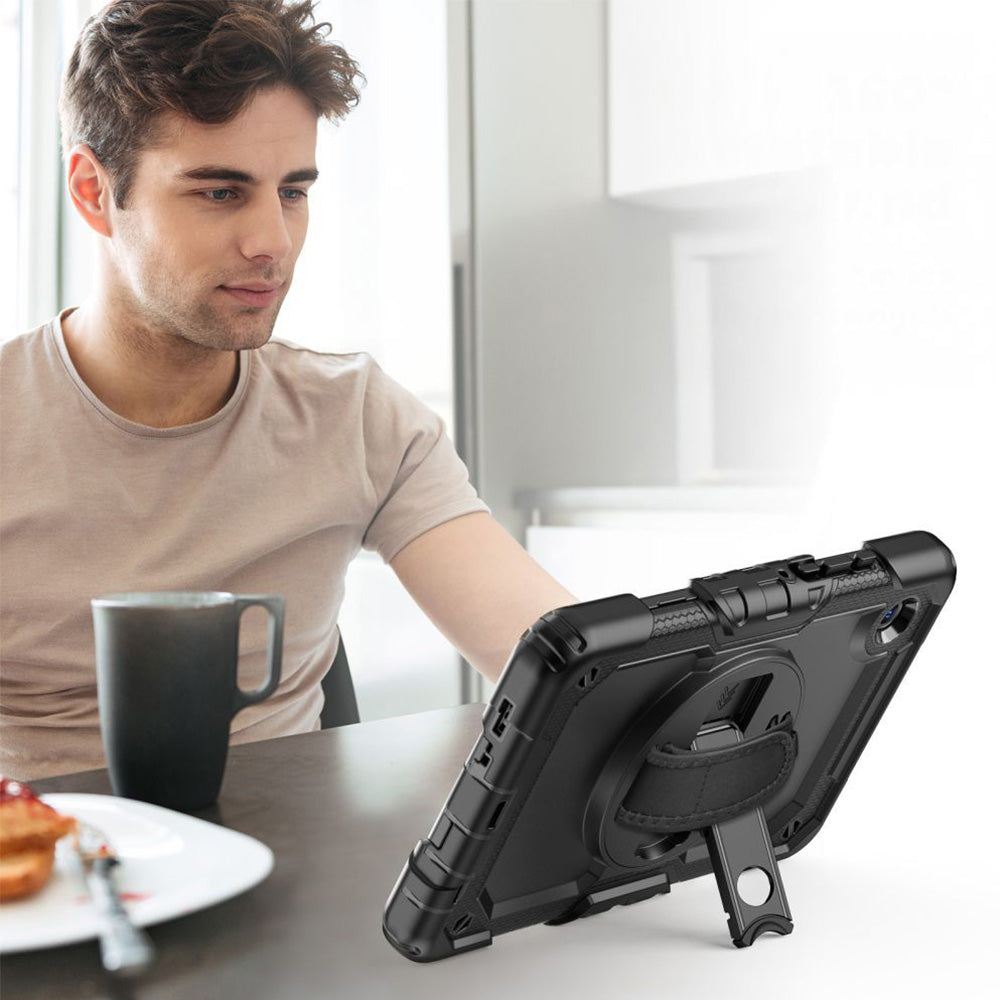 Schutzhülle mit Bildschirmschutz für Galaxy Tab A11 / Tab A9, Tech-Protect Solid, Schwarz