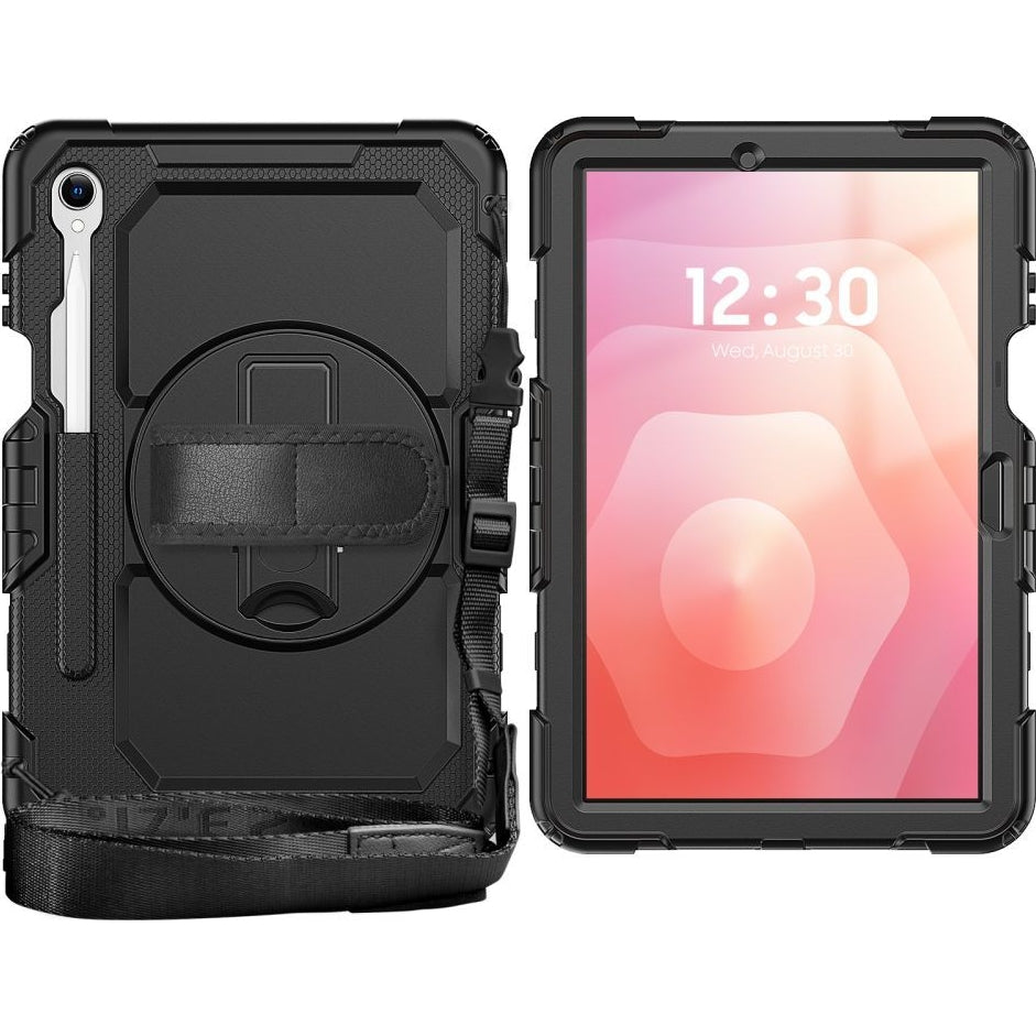 Schutzhülle mit Bildschirmschutz für Galaxy Tab S11, Tech-Protect Solid, Schwarz