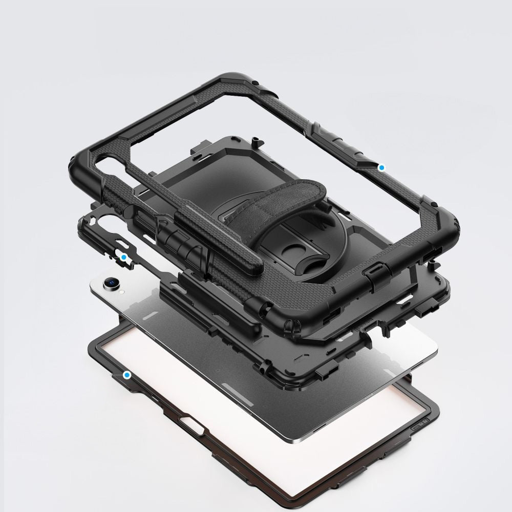 Schutzhülle mit Bildschirmschutz für Galaxy Tab S11, Tech-Protect Solid, Schwarz