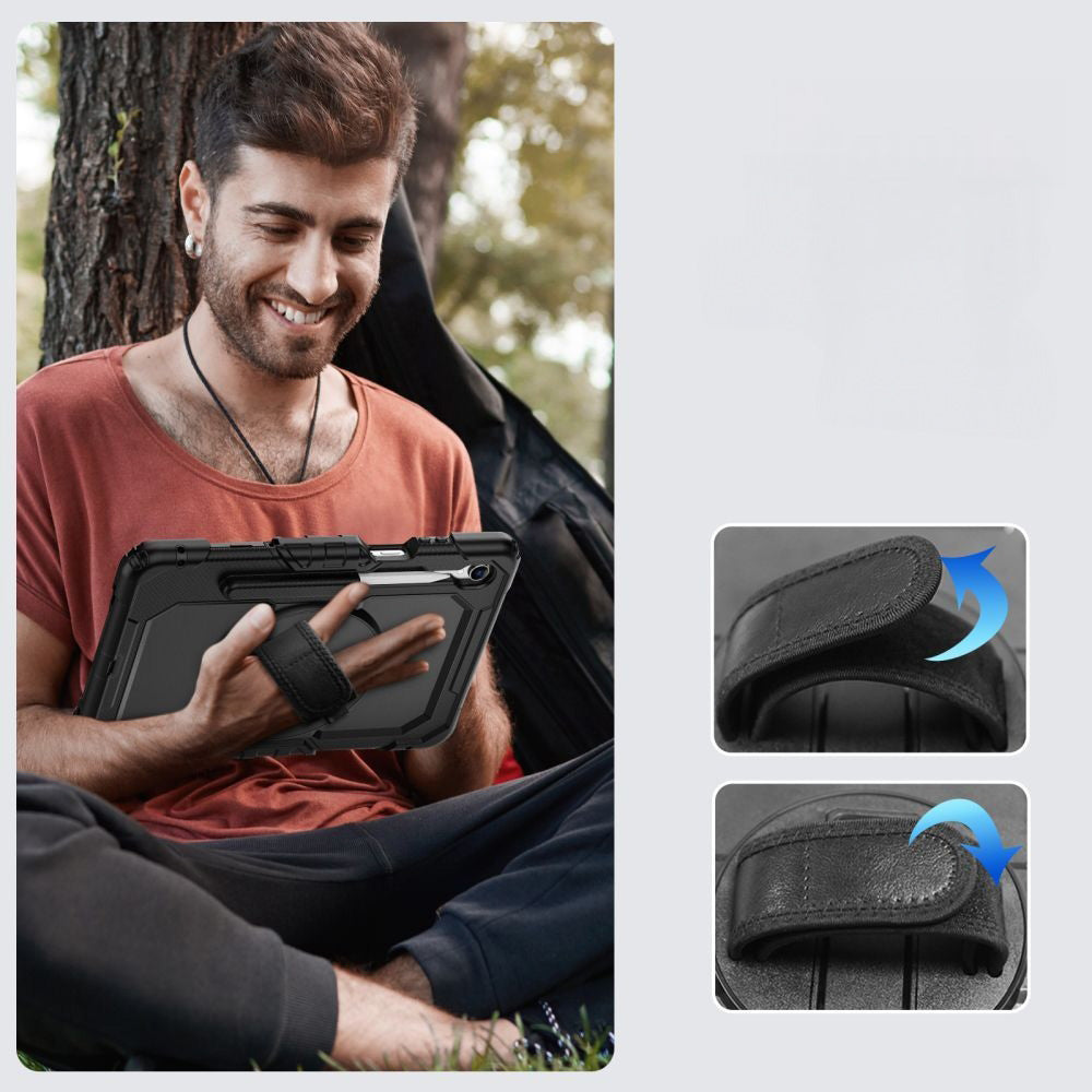 Schutzhülle mit Bildschirmschutz für Galaxy Tab S11, Tech-Protect Solid, Schwarz
