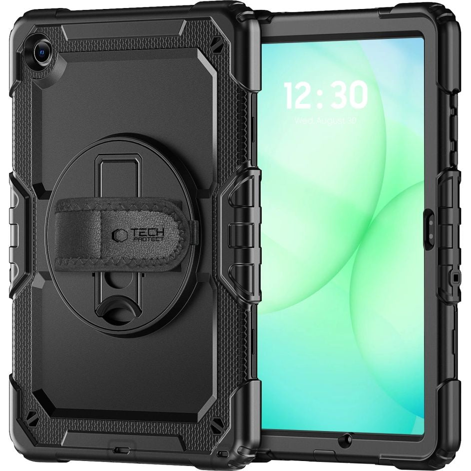 Schutzhülle mit Bildschirmschutz für Galaxy Tab A11 Plus / A9 Plus, Tech-Protect Solid, Schwarz