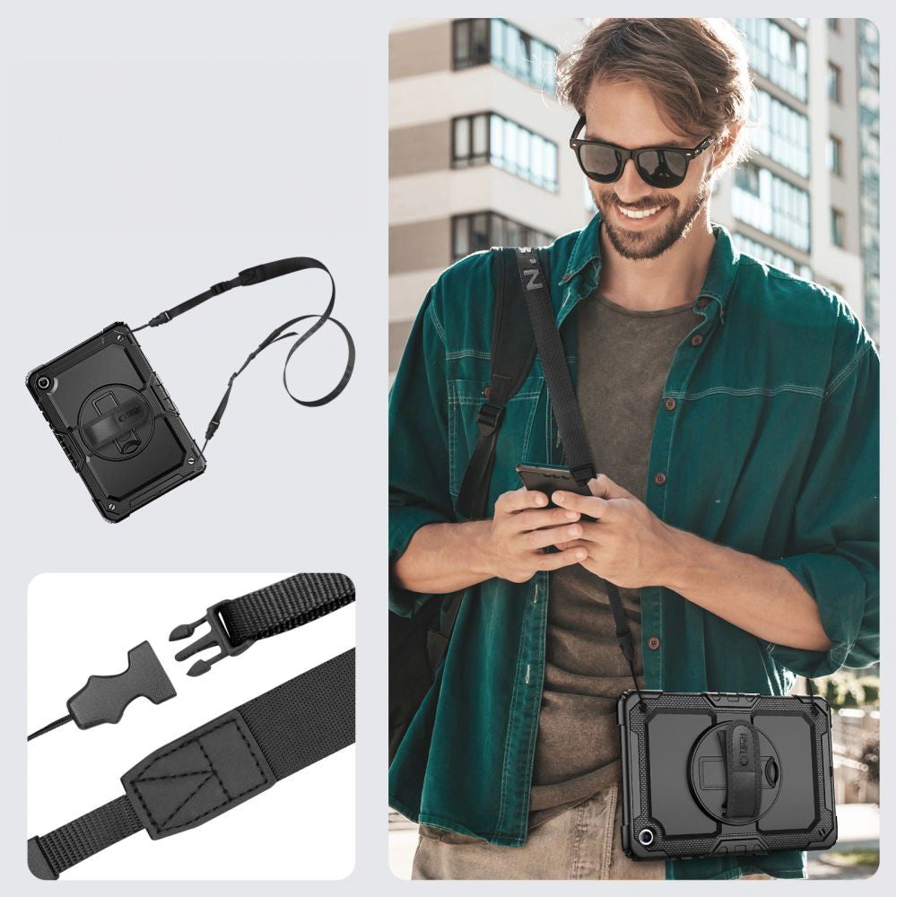 Schutzhülle mit Bildschirmschutz für Galaxy Tab A11 Plus / A9 Plus, Tech-Protect Solid, Schwarz