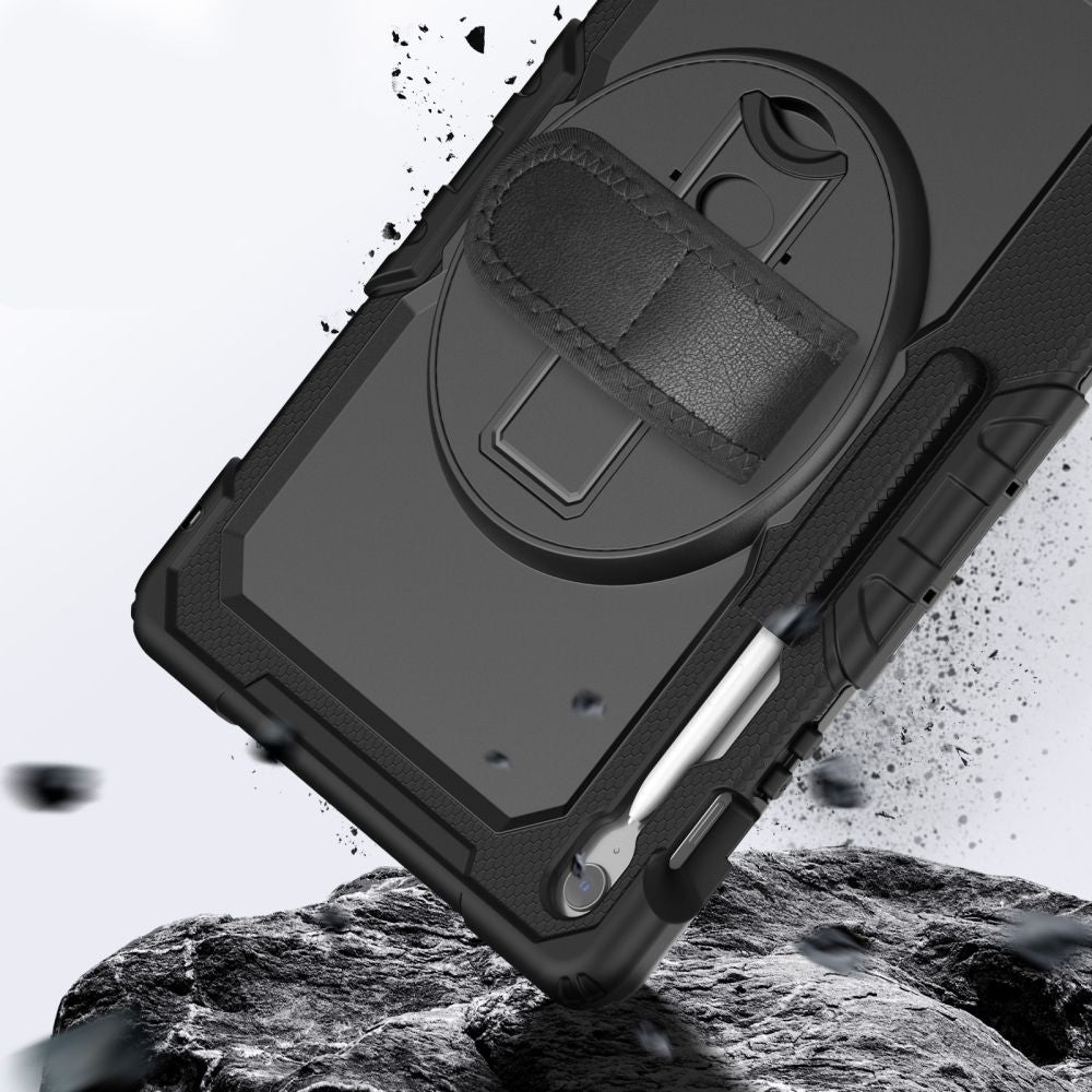 Schutzhülle mit Bildschirmschutz für Galaxy Tab S10 FE Plus, Tech-Protect Solid, Schwarz