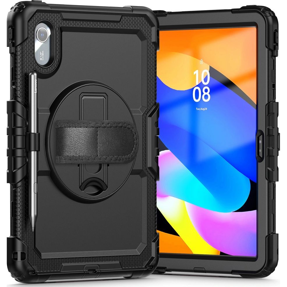 Schutzhülle mit Bildschirmschutz für Lenovo Idea Tab 11.0, Tech-Protect Solid, Schwarz