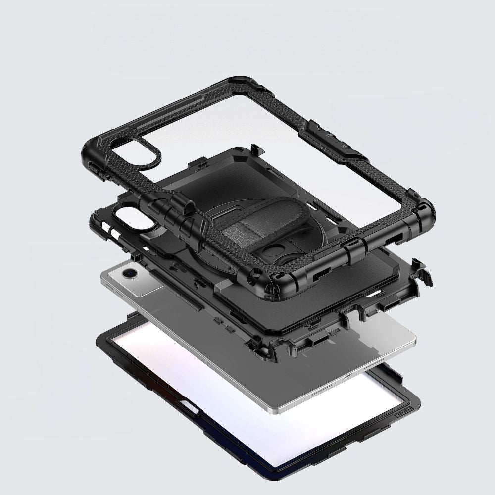 Schutzhülle mit Bildschirmschutz für Lenovo Idea Tab 11.0, Tech-Protect Solid, Schwarz