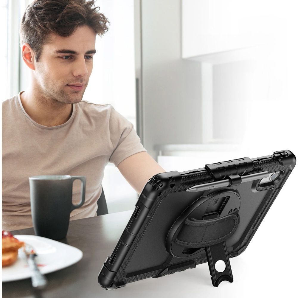 Schutzhülle mit Bildschirmschutz für Lenovo Idea Tab 11.0, Tech-Protect Solid, Schwarz