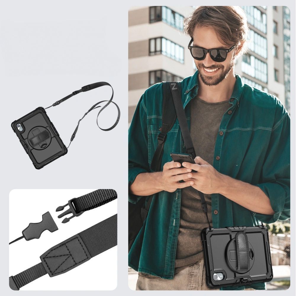 Schutzhülle mit Bildschirmschutz für Lenovo Idea Tab 11.0, Tech-Protect Solid, Schwarz