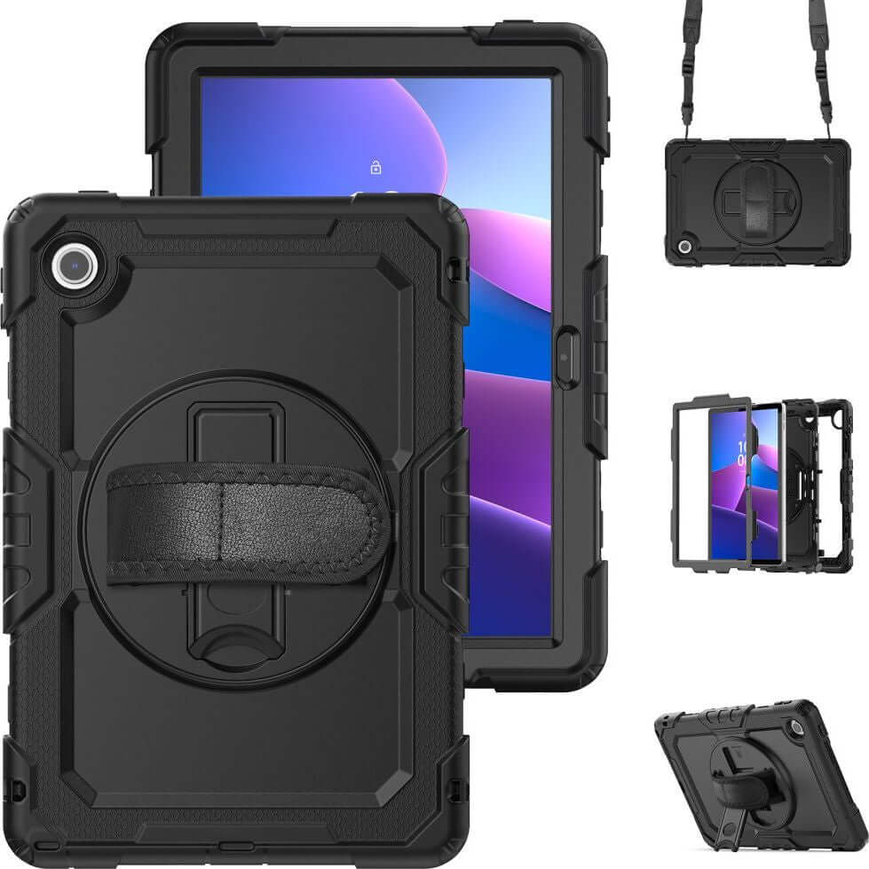 Schutzhülle mit Bildschirmschutz für Lenovo Tab 10.1" TB-311, Tech-Protect Solid, Schwarz