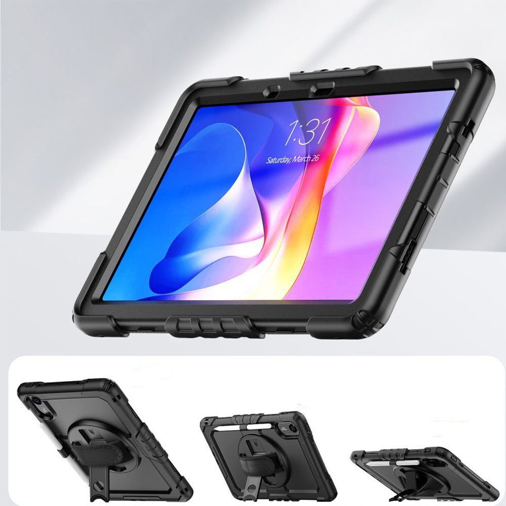 Schutzhülle mit Bildschirmschutz für Xiaomi Redmi Pad 2, Tech-Protect Solid, Schwarz