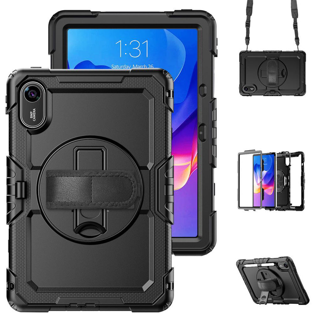 Schutzhülle mit Bildschirmschutz für Xiaomi Redmi Pad 2, Tech-Protect Solid, Schwarz