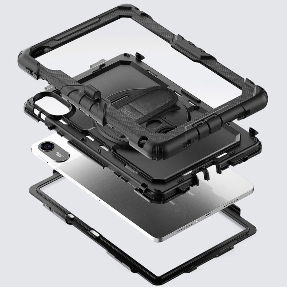 Schutzhülle mit Bildschirmschutz für Xiaomi Redmi Pad 2, Tech-Protect Solid, Schwarz