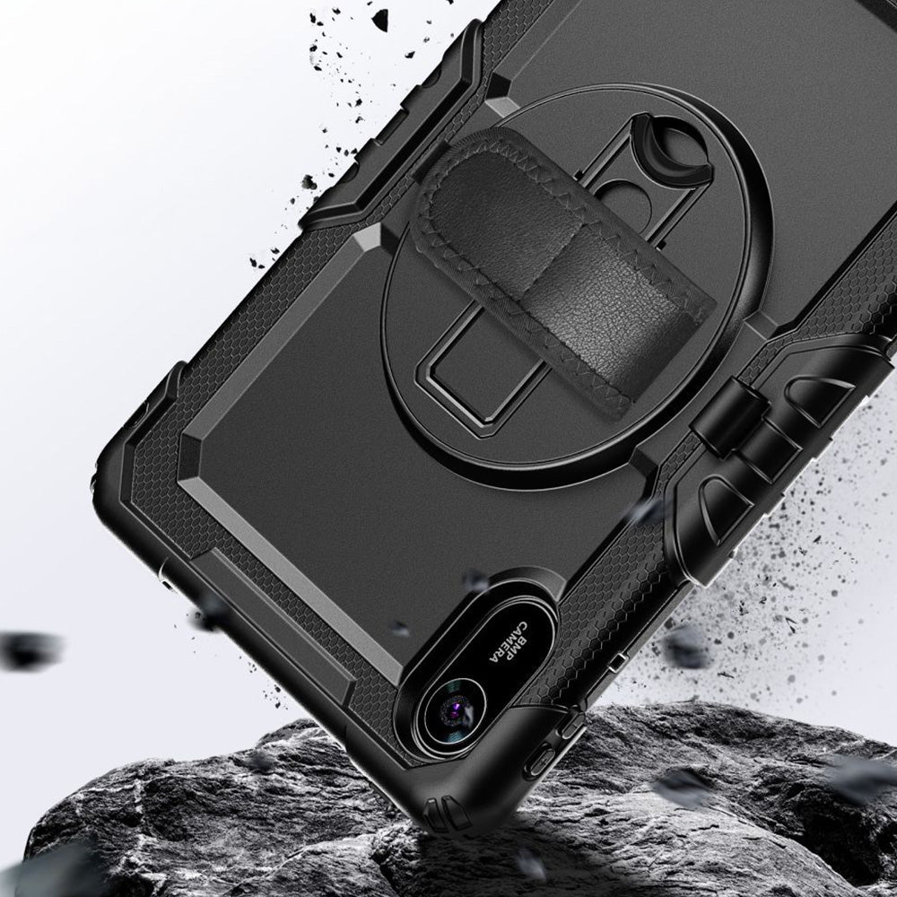 Schutzhülle mit Bildschirmschutz für Xiaomi Redmi Pad 2, Tech-Protect Solid, Schwarz