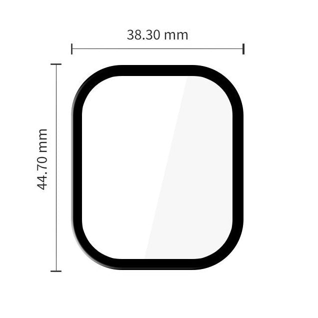Hybridglas für Xiaomi Redmi Watch 6, 2 Stück, Tech-Protect Hybrid Fit Plus, Transparent mit Schwarzem Rand