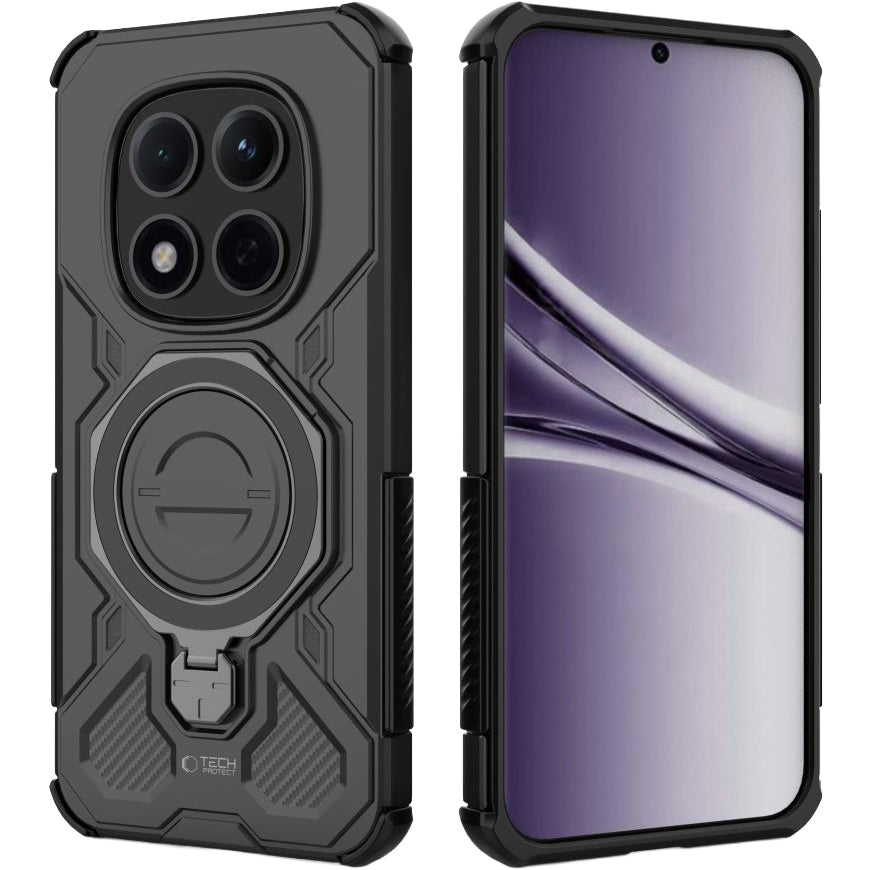 Handyhülle mit Ständer für Xiaomi Redmi Note 15 Pro Plus 5G, Tech-Protect TacticStand, mattes Schwarz