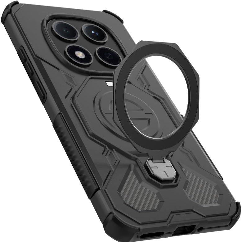 Handyhülle mit Ständer für Xiaomi Redmi Note 15 Pro Plus 5G, Tech-Protect TacticStand, mattes Schwarz