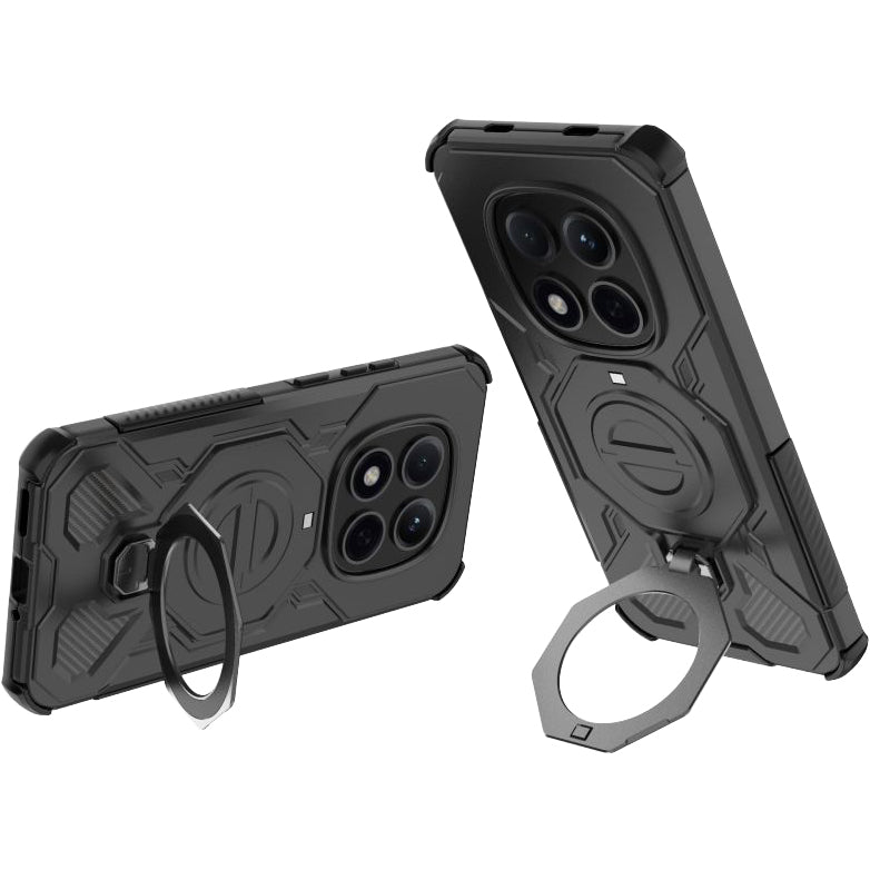 Handyhülle mit Ständer für Xiaomi Redmi Note 15 Pro Plus 5G, Tech-Protect TacticStand, mattes Schwarz