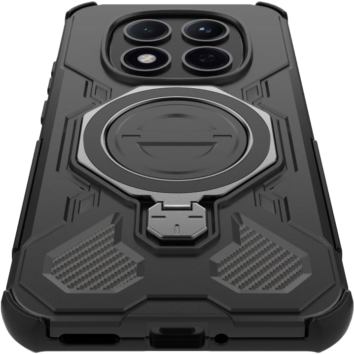 Handyhülle mit Ständer für Xiaomi Redmi Note 15 Pro Plus 5G, Tech-Protect TacticStand, mattes Schwarz