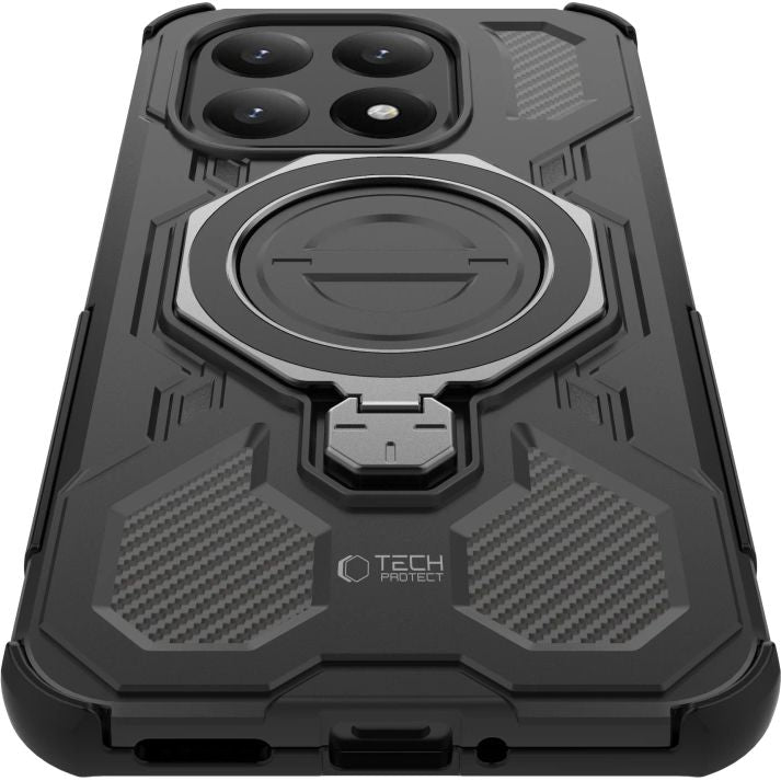 Handyhülle mit Ständer für Xiaomi 15T, Tech-Protect TacticStand mit MagSafe, mattes Schwarz