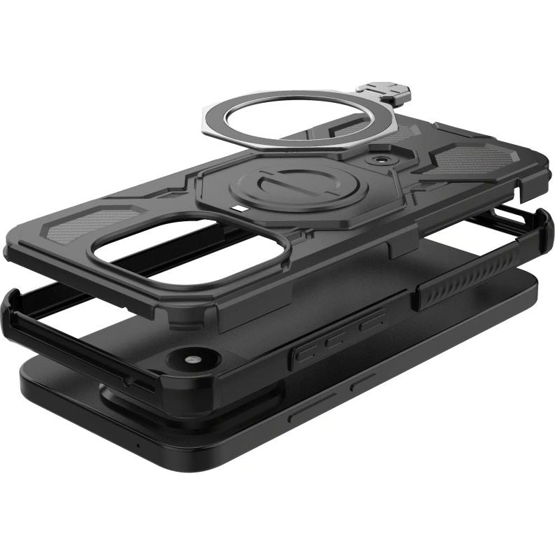 Handyhülle mit Ständer für Xiaomi 15T, Tech-Protect TacticStand mit MagSafe, mattes Schwarz