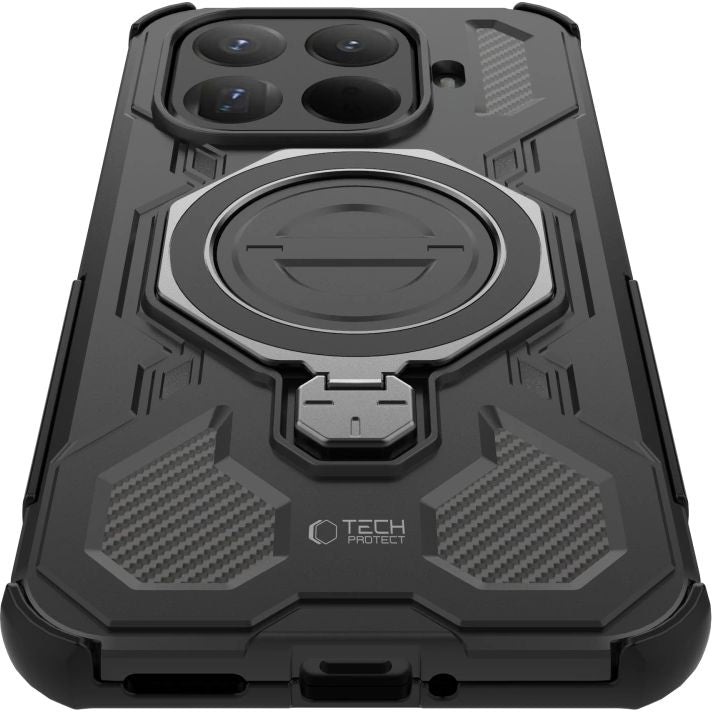 Handyhülle mit Ständer für Xiaomi 15T Pro, Tech-Protect TacticStand mit MagSafe, mattes Schwarz