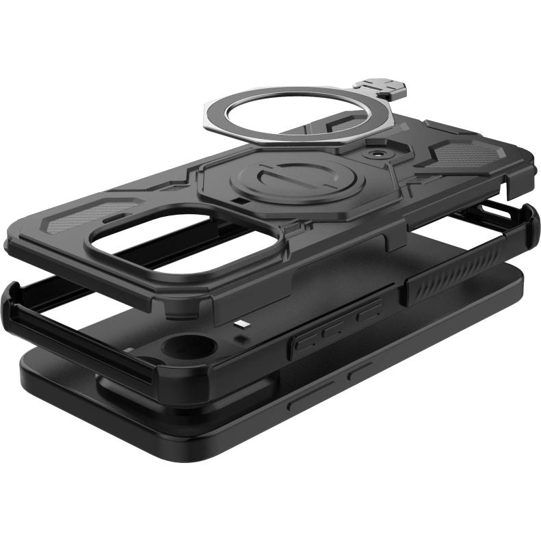 Handyhülle mit Ständer für Xiaomi 15T Pro, Tech-Protect TacticStand mit MagSafe, mattes Schwarz
