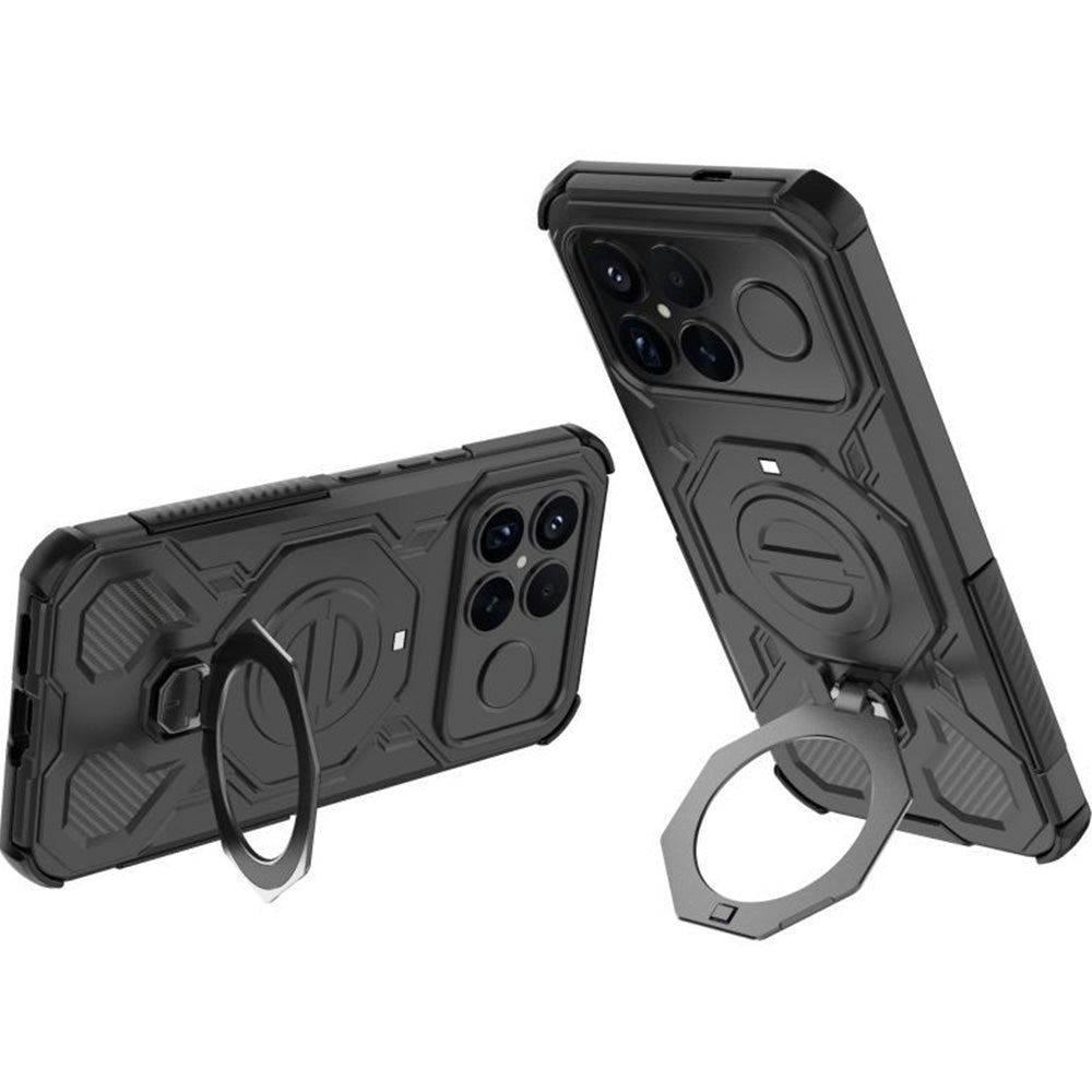 Handyhülle mit Ständer für Xiaomi POCO F8 Ultra, Tech-Protect TacticStand mit MagSafe, Mattes Schwarz