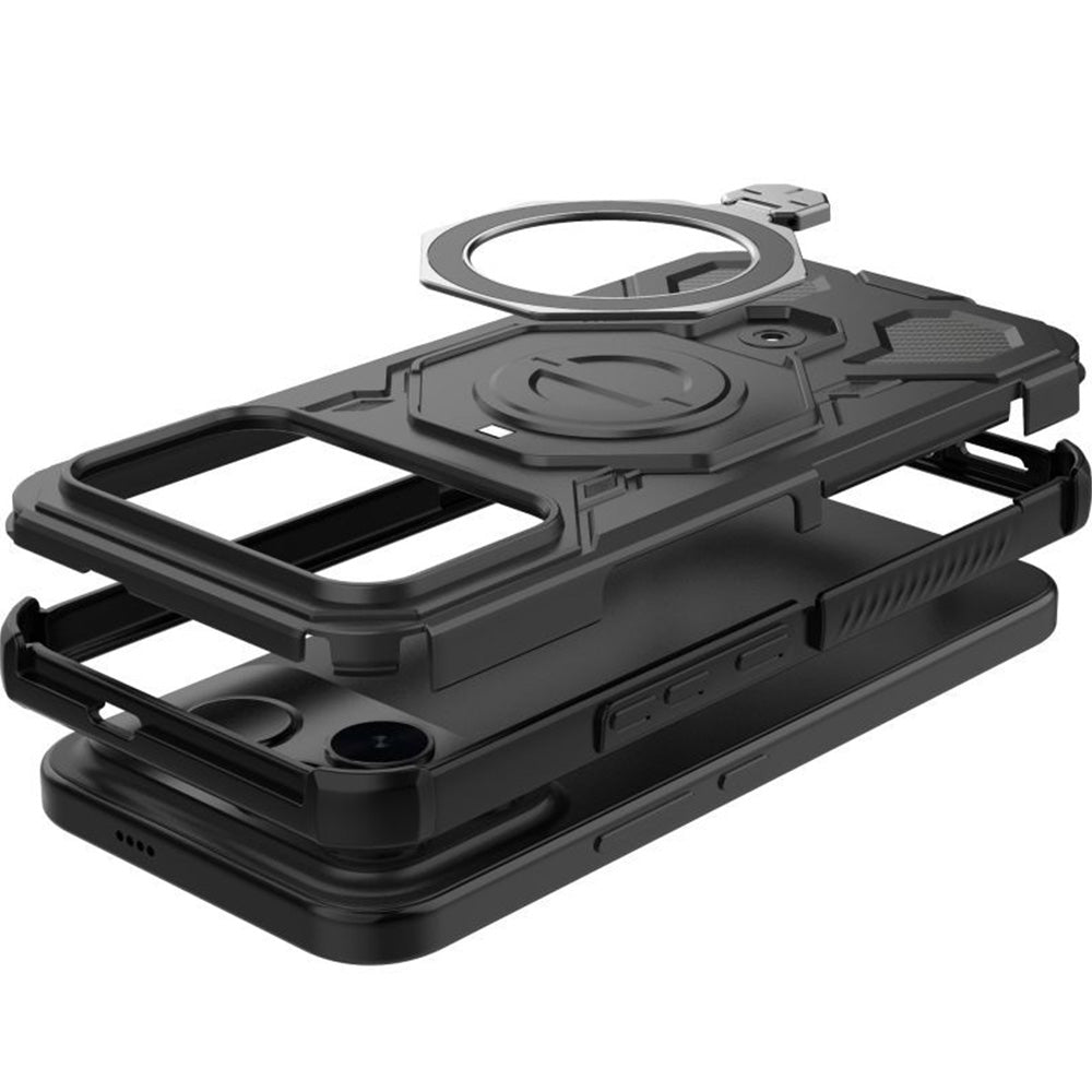 Handyhülle mit Ständer für Xiaomi POCO F8 Ultra, Tech-Protect TacticStand mit MagSafe, Mattes Schwarz