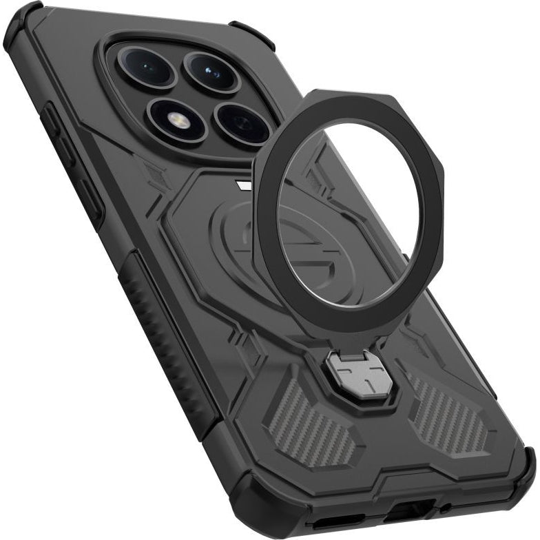 Handyhülle mit Ständer für Xiaomi Redmi Note 15 Pro 5G, Tech-Protect TacticStand, mattes Schwarz