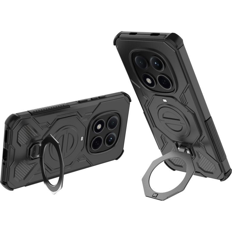 Handyhülle mit Ständer für Xiaomi Redmi Note 15 Pro 5G, Tech-Protect TacticStand, mattes Schwarz