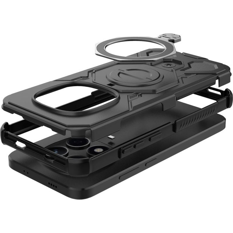 Handyhülle mit Ständer für Xiaomi Redmi Note 15 Pro 5G, Tech-Protect TacticStand, mattes Schwarz