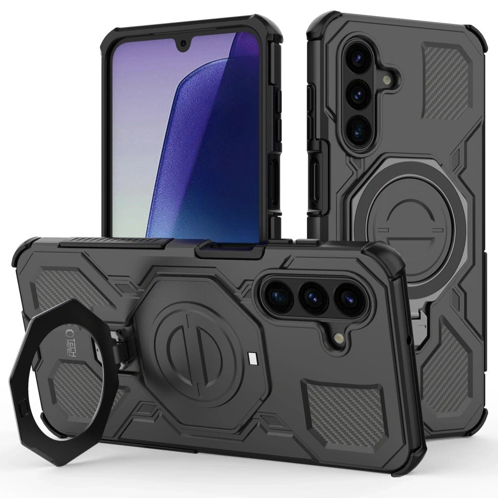 Handyhülle mit Ständer für Galaxy A17 5G / 4G, Galaxy A18 5G / 4G, Tech-Protect TacticStand mit MagSafe, Mattes Schwarz (1/9)