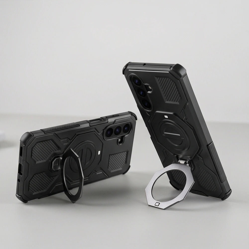 Handyhülle mit Ständer für Galaxy A17 5G / 4G, Galaxy A18 5G / 4G, Tech-Protect TacticStand mit MagSafe, Mattes Schwarz (7/9)
