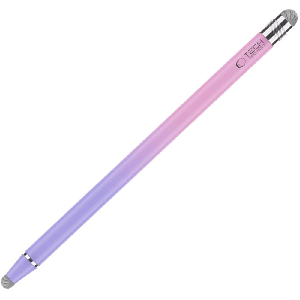 Universeller Eingabestift für Telefon/Tablet, Tech-Protect USP100 4-TIP Touch Stylus Pen, Violett-Rosa