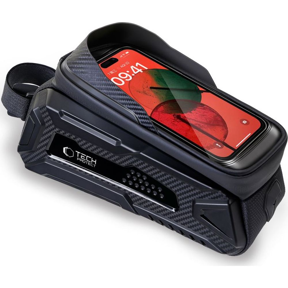 Fahrradträger, Gepäcktasche, Rahmentasche für Telefon Tech-Protect V2 L, Schwarz