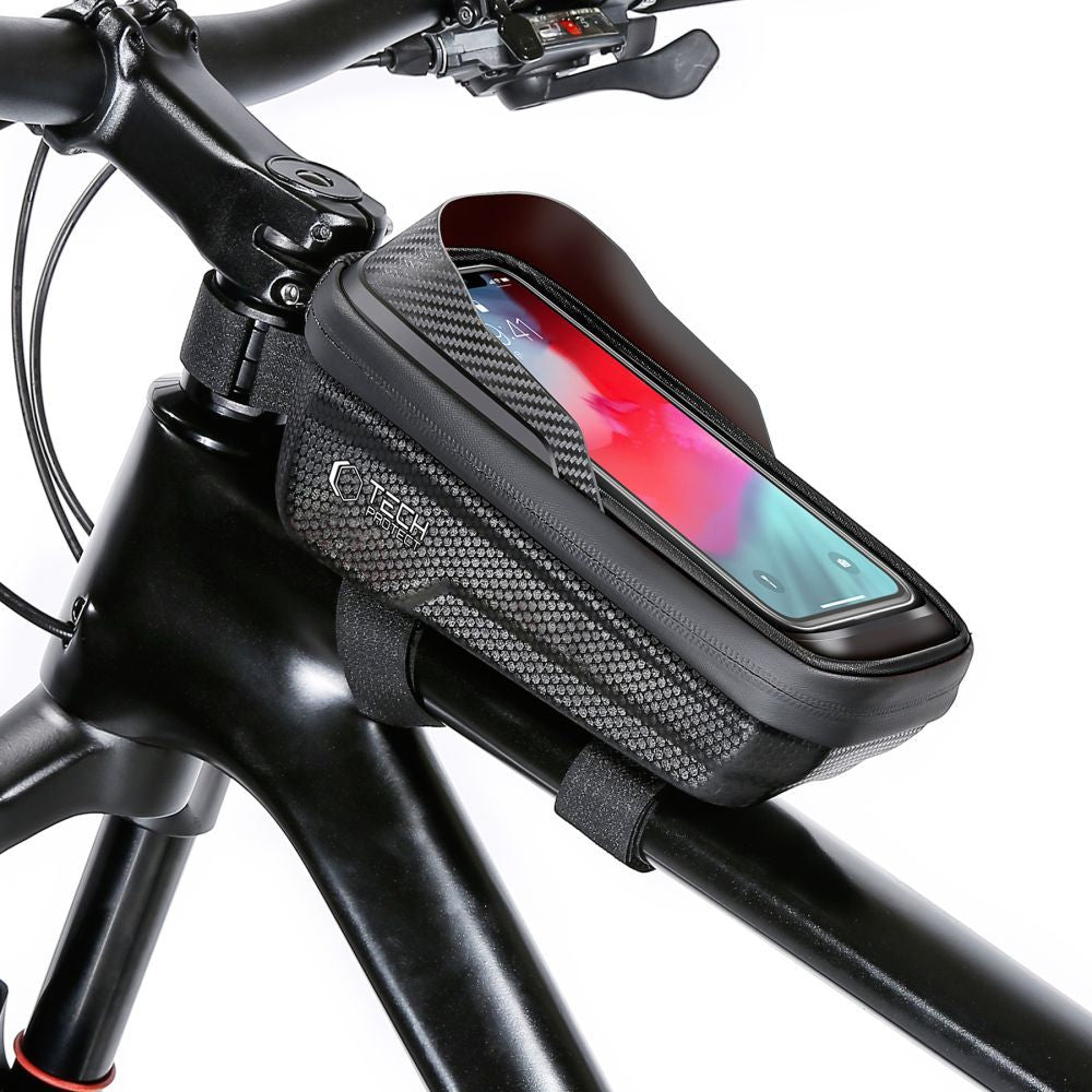 Fahrradträger, Gepäcktasche, Rahmentasche für Telefon Tech-Protect V2 M, Schwarz