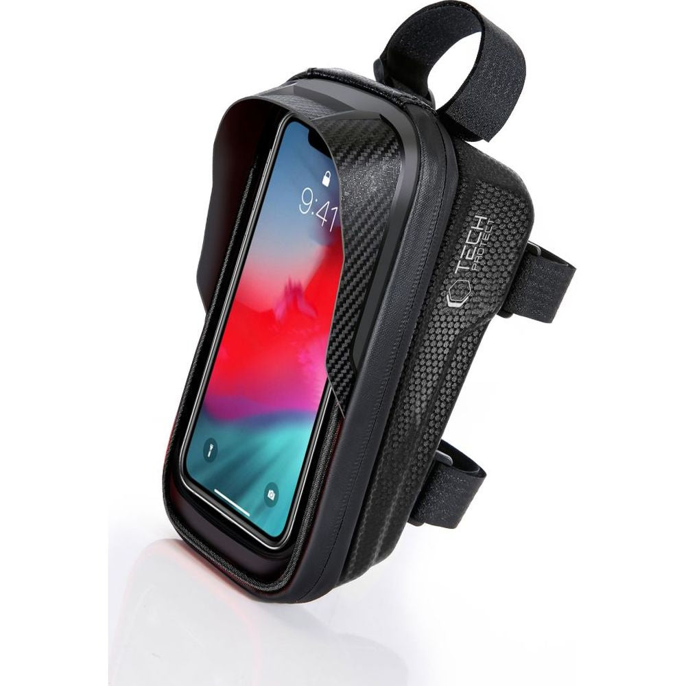 Fahrradträger, Gepäcktasche, Rahmentasche für Telefon Tech-Protect V2 M, Schwarz