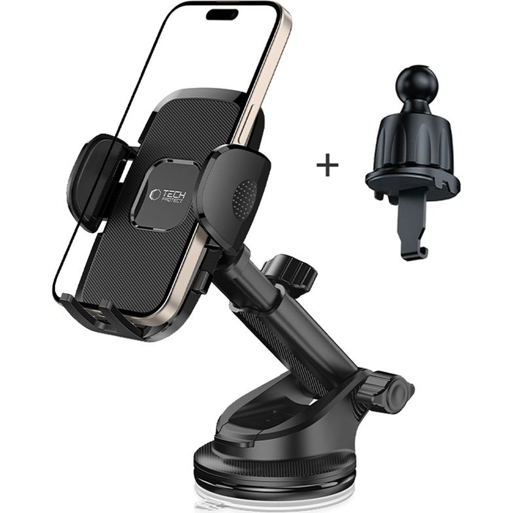 Magnetischer Autohalter für Lüftungsgitter/Armaturenbrett für MagSafe Tech-Protect N60, Schwarz