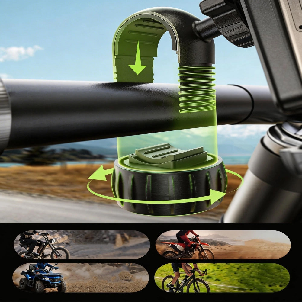 Fahrrad-/Motorradhalterung für Handy am Lenker, Tech-Protect V6, Schwarz