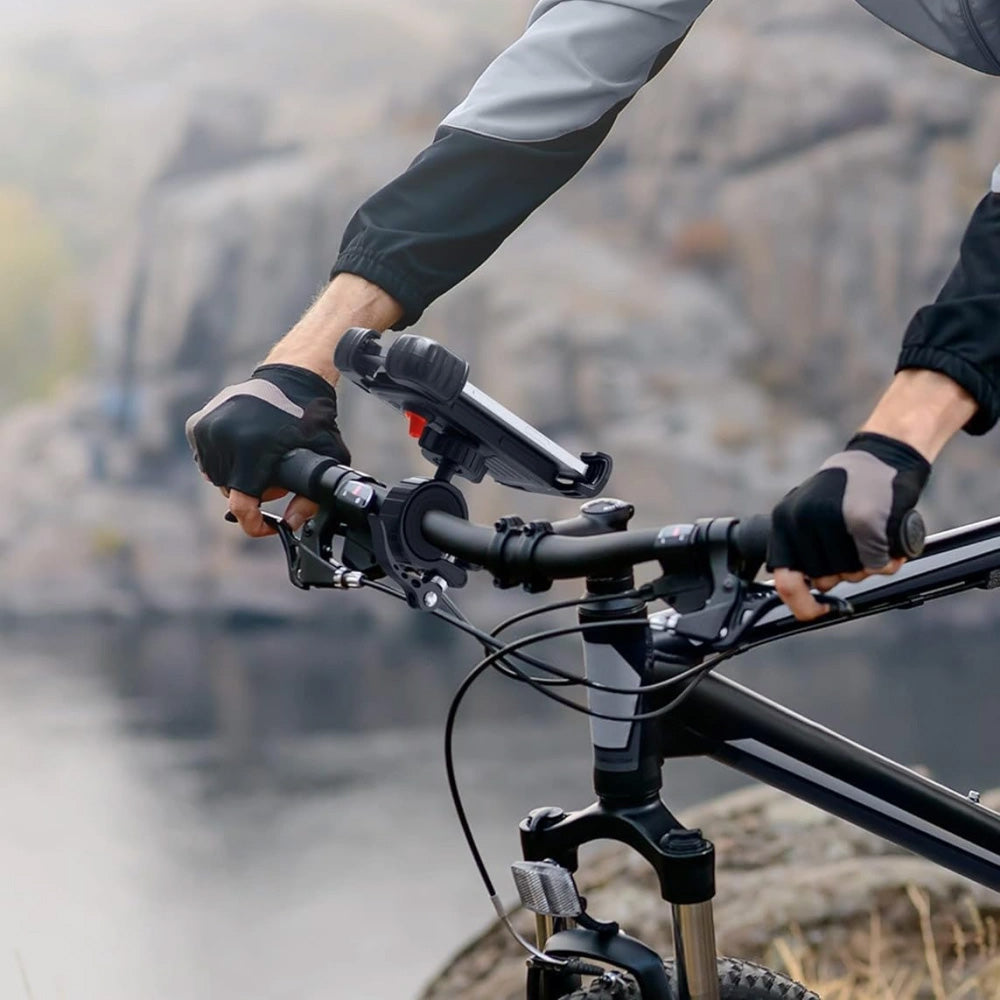 Fahrrad-/Motorradhalterung für Handy am Lenker, Tech-Protect V7, Schwarz