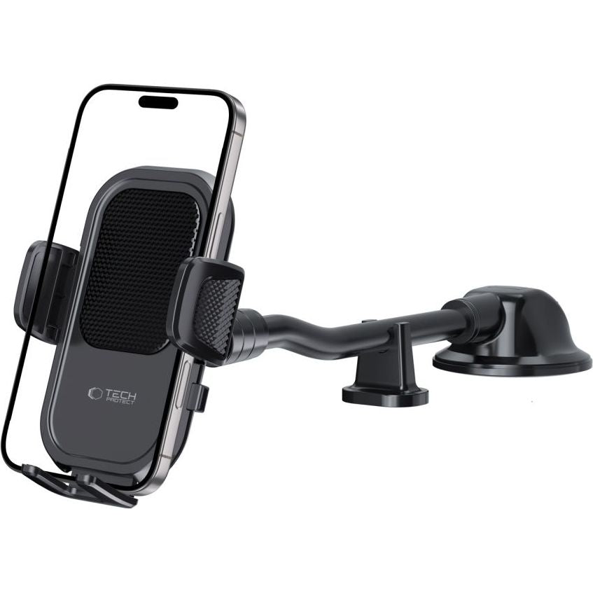 Autohalterung für Armaturenbrett / Windschutzscheibe / Lüftungsgitter, Tech-Protect V8 Universal Long Arm, Schwarz